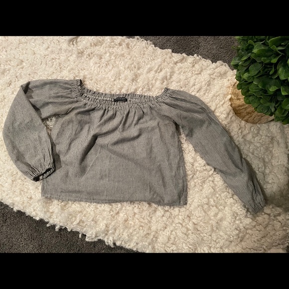 Brandy Melville Tops - Brandy Melville striped off shoulder top